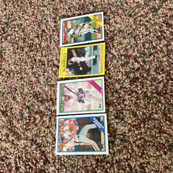 1980s Baseball Cards Lot If 4. 