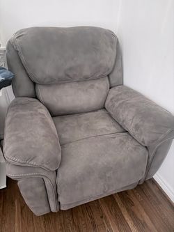 Gray Fabric Recliner Chair