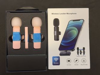 2 Pack Wireless Microphone for iPhone Android, USB-C Lightning Smart noise reduction