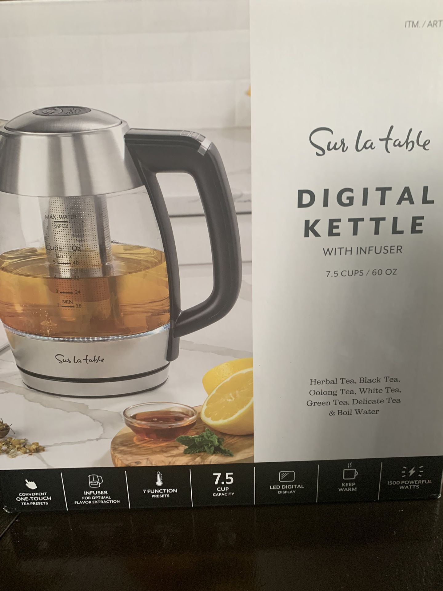 Sur la Table Digital Kettle (With Infuser)