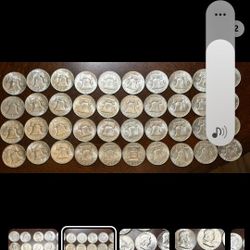 Uncirculated benjamin half dollars forty total