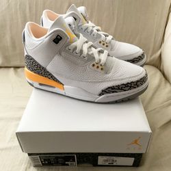 Nike Air Jordan 3 Retro White Laser Orange New size 6 Women’s