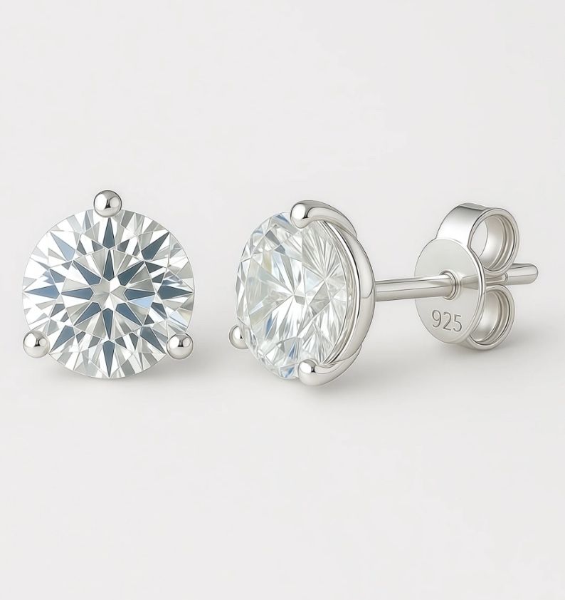 0.5 Ct Moissanite Stud Earrings