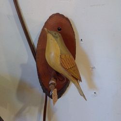 Wall Mounted Hand Carved Folk Art Bird