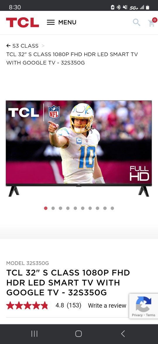 TCL 32" FLATSCREEN LIKE NEW- 2 Available