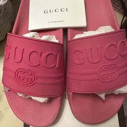 Pink Gucci Slides 