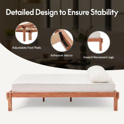 Queen bed frame. Flexispot Kana Japanese Joinery Bed (Oak)