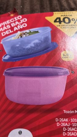 Set de dos Recipientes de 1.5 litros nuevos de Tupperwere a 15 los dos