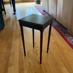 Elegant Solid Dark Wood Small Table Side Stand 