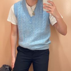 Light Blue Vintage Sweater Vest