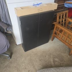 Black Countertop Cabinet And Shelf