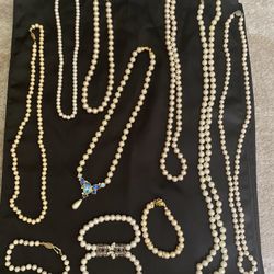 Different Lengths Pearl Necklaces And Bracelets $ 15-30  Each 