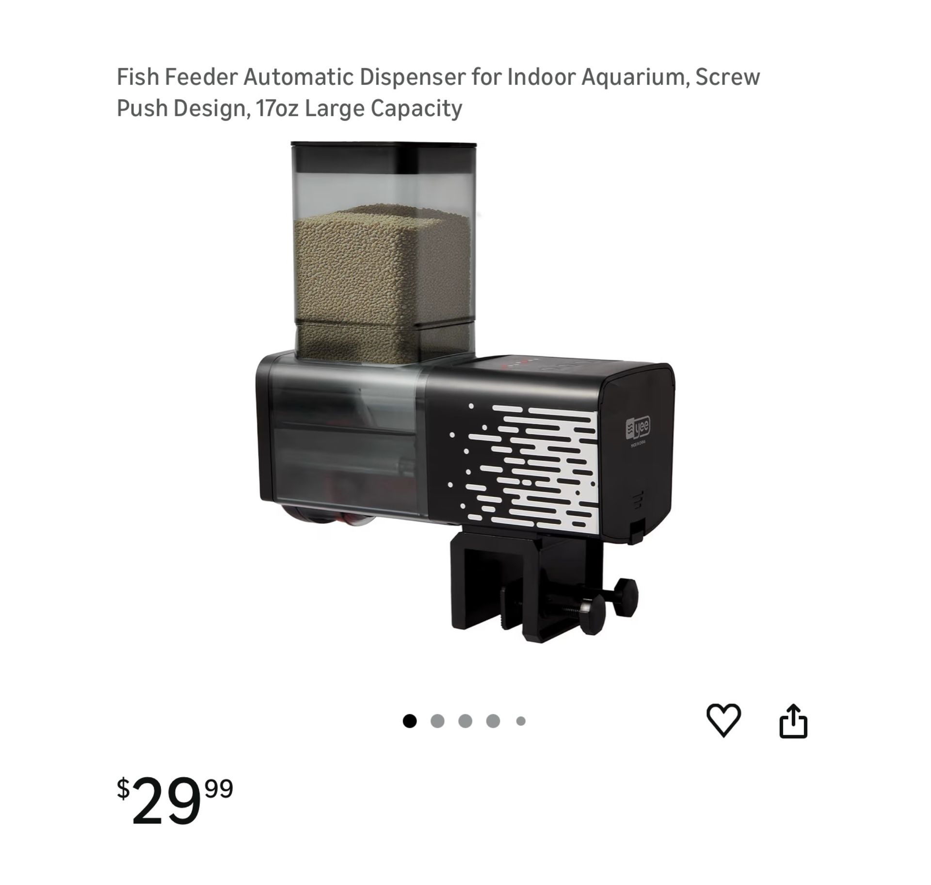 Brand new Fish Feeder Automatic Dispenser for Indoor Aquarium, Screw Push Design, 17oz Large Capacity  Whitestone/Flushing, Queens or Downtown Manhatt