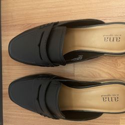 Slip on black loafers  Size 9
