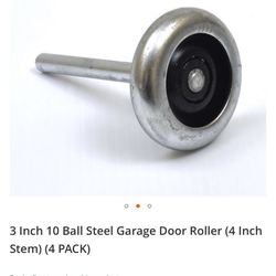 60 pieces 3 Inch 10 Ball Steel Garage Door Roller (4 Inch Stem)