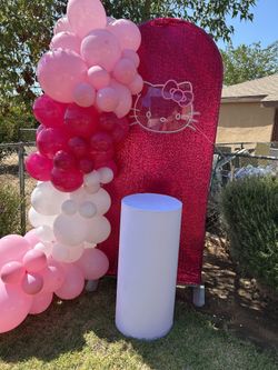 Hello Kitty Backdrop Balloon Garland Or Any Theme 