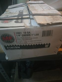 MF 18 GA 1/4" Crown 1" Leg Galvanized Staples