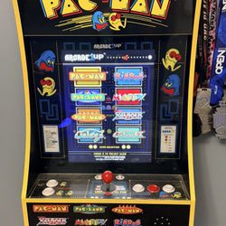 Wall Mounted Arcade PAC Man Galaga  8 Games In 1 1up