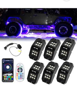 LED Rock lights set of 6pcs RGB colors