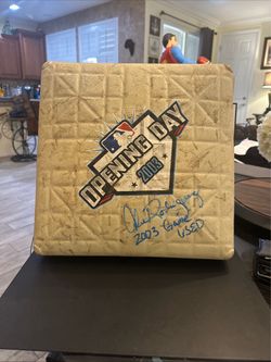Alex Rodriguez Opening Day 2003 Game-Used Base Signed HR 299 March 30, 2003 READ