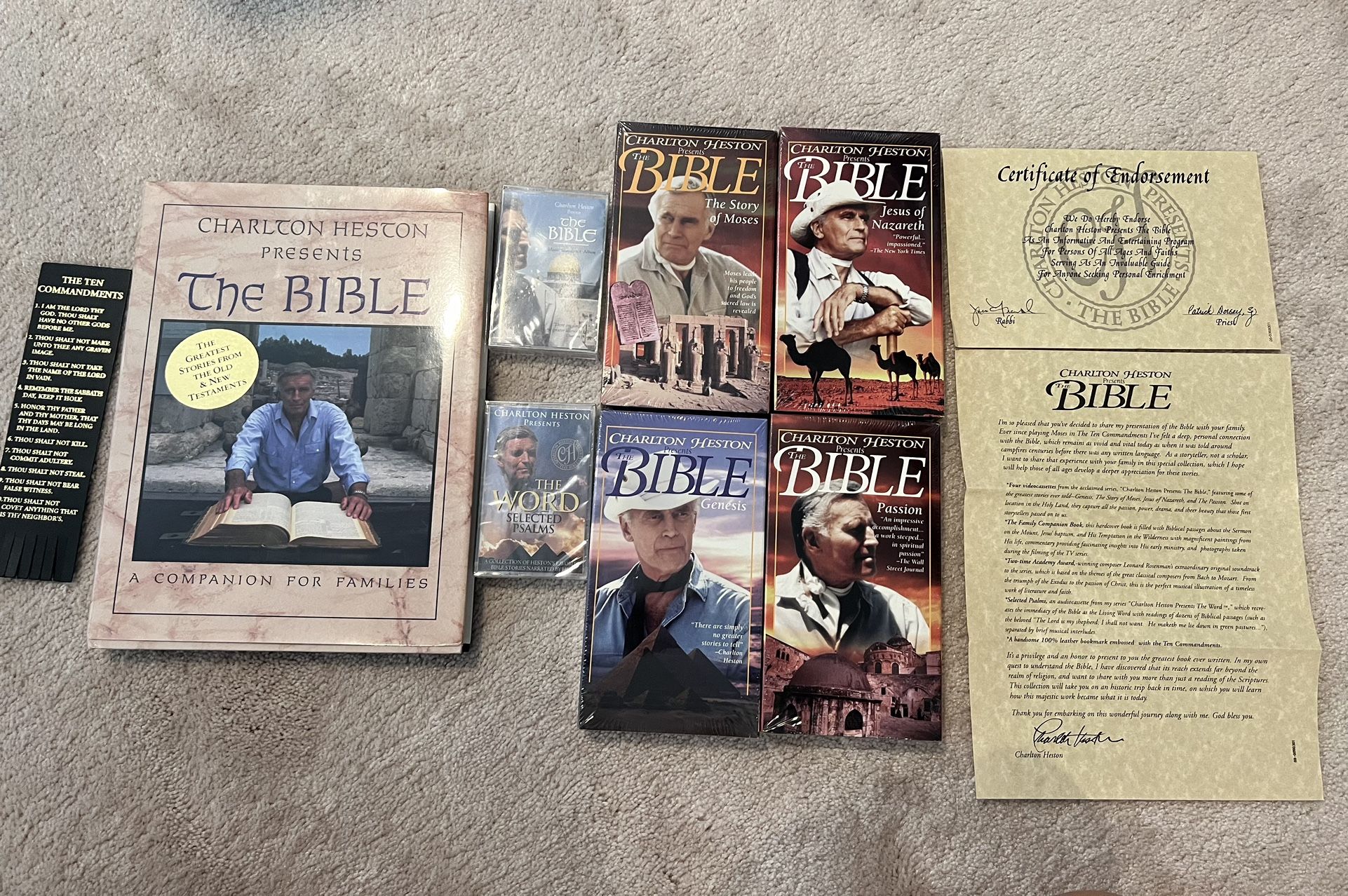 VHS Bible presented by Charlton Heston (unopened)