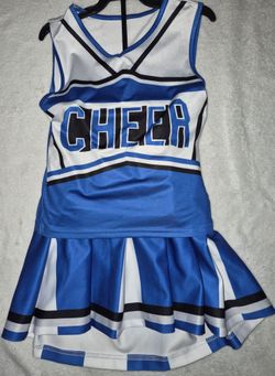 NWOT Girls Royal Blue Cheerleader Costume Uniform Set Sz L (7-8) NEW