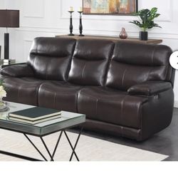 COSTCO Ridgewin POWER RECLINING LEATHER SOFA 