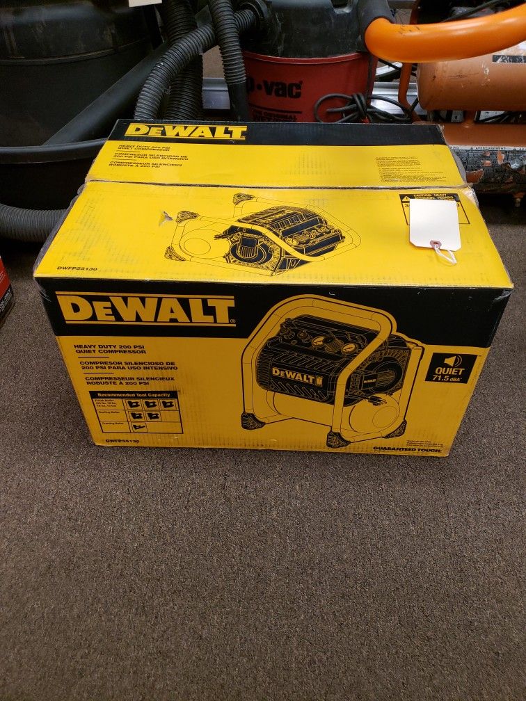 NEW Dewalt DWFP55130 Heavy Duty Quiet Compressor 200psi