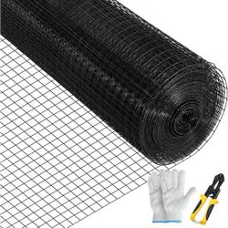 1/4” x 1.2m x 30m (100ft) Galvanized Steel Vinyl Coated Chicken Wire for Garden Fencing