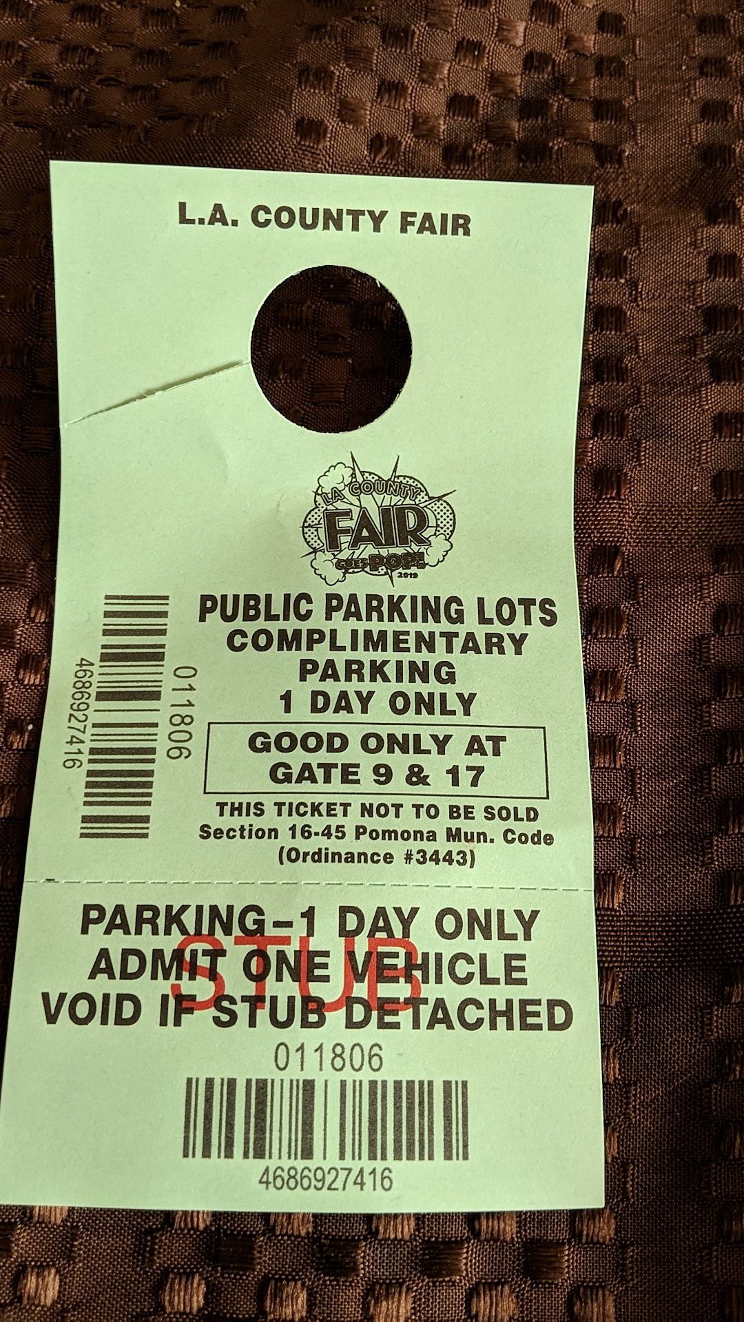 Free parking pass today is the last day u can use it