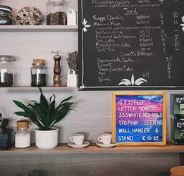 elt Letter Board with Stand and Background Image- Changeable Word Message Board