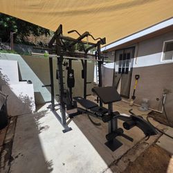 Smith Machine 2001 | Multi-Use Adj Bench | Gym Equipment | Fitness | Squat Rack | Excercise |🔴WEIGHTS AND BARBELL SOLD SEPARATELY 🔴 FREE DELIVERY 🚚