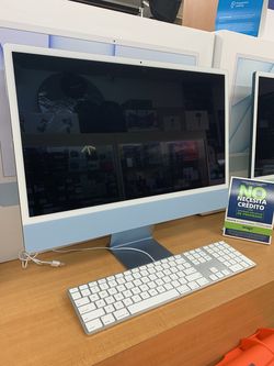 Apple - iMac 24-inch All-in-One - M4 chip - Built for Apple Intelligence - 8 Core CPU - 8 Core GPU - 16GB Memory - 256GB SSD - Blue