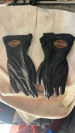Harley Davidson Black Leather Gloves