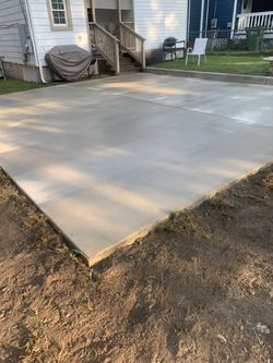 Broom Finish Concrete Patio