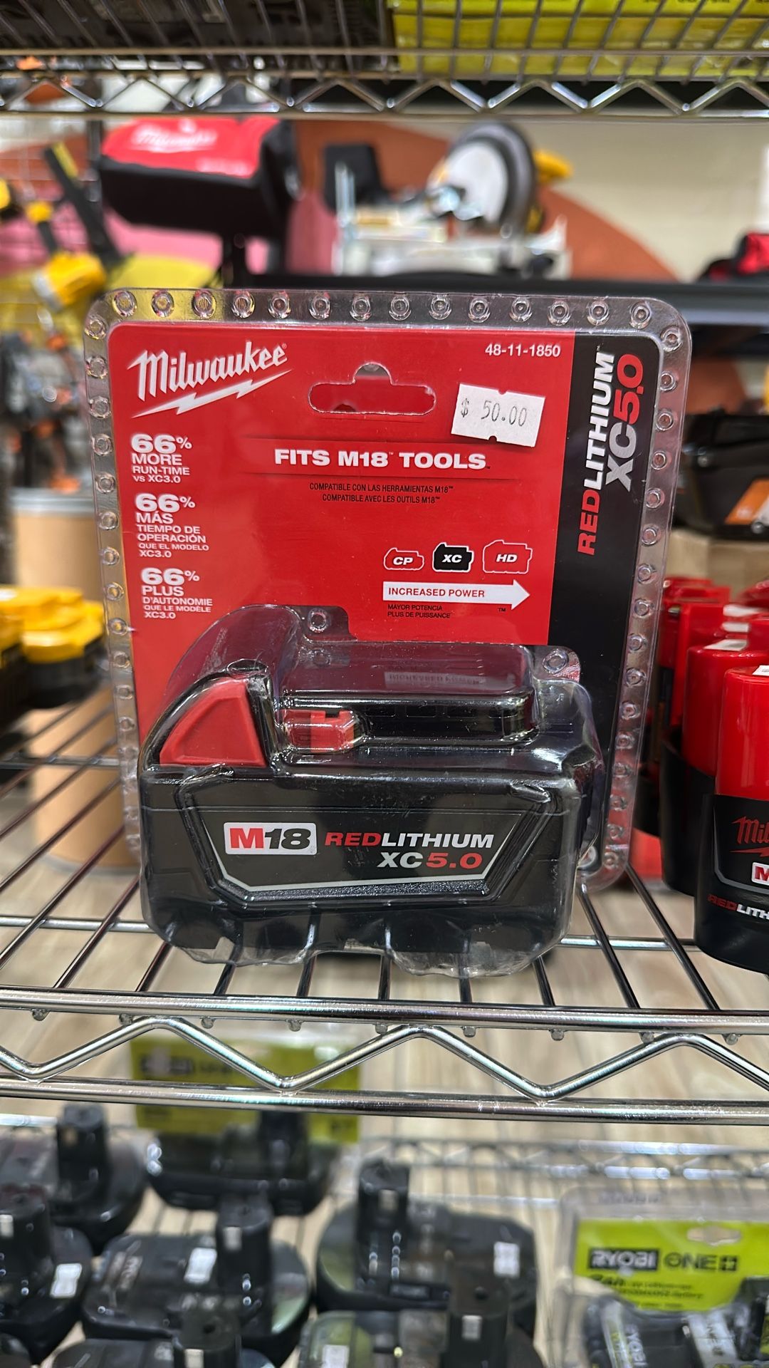 Milwaukee M18 18-Volt Lithium-Ion XC Extended Capacity 5.0 Ah Battery