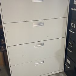 Hon 4-Drawer File Filing Cabinet Metal Gray 