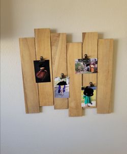 Rustic Wooden Photo Display Board