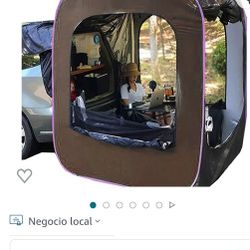 Tienda de campaña desplegable extendida, cubo, color morado