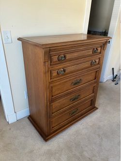 Hammary Pecan Five Drawer Chest