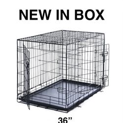 New 36 inch Double Door Dog Cage Pet Crate