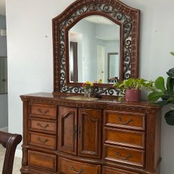Dresser with mirror
