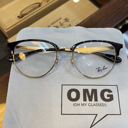 New Rayban Glasses Black Gold Eyeglasses Frame 