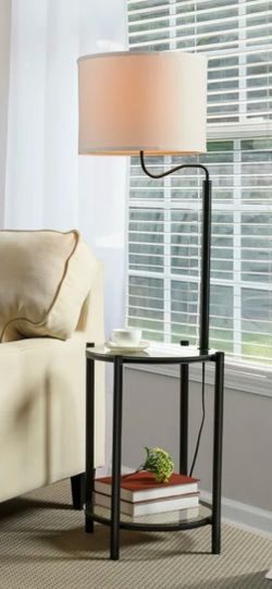 Side table with lamp