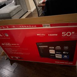TCL 50” 4K UHD HDR Smart TV with Roku TV BRAND NEW