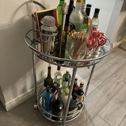 Bar Cart From Z Gallery Silver Metal 