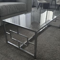 Glass, clear, chrome