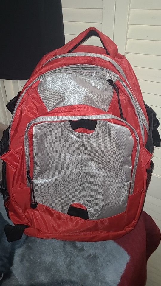 Mens Red N Silver N Black Big Backpack