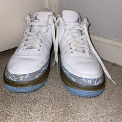 NIKE AIR JORDAN FORCE III 3 AJF RETRO WHITE BLUE UNC SUNSET ORANGE CEMENT SIZE 12