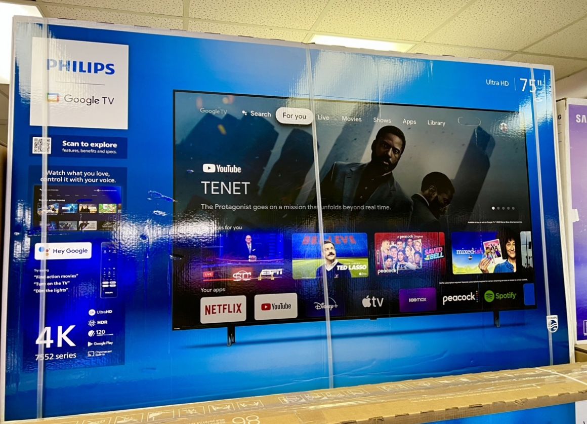 PHILLIPS 75” 4K Android Tv,New Products : American Fashion Style Bags On Sale